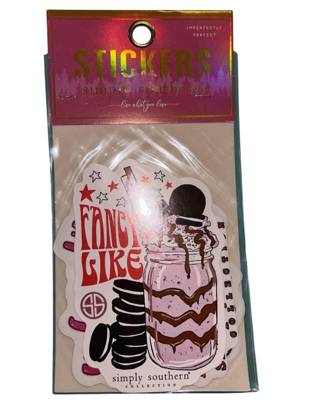 Simply Southern Pink & Black Fancy Like Sticker Pack 3-pack